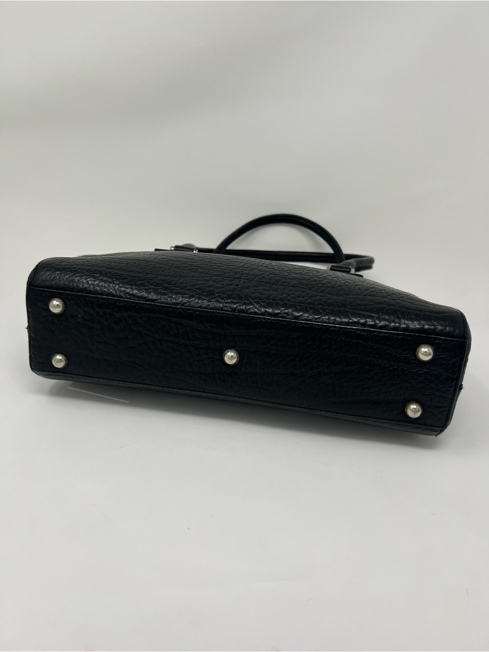 Goldpfeil W-Zip Black Leather Handbag - Picture 7 of 12